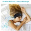 Auriculares inalámbricos con Bluetooth 5,0, audífonos deportivos con diadema para dormir, antifaz, originales - Imagen 4